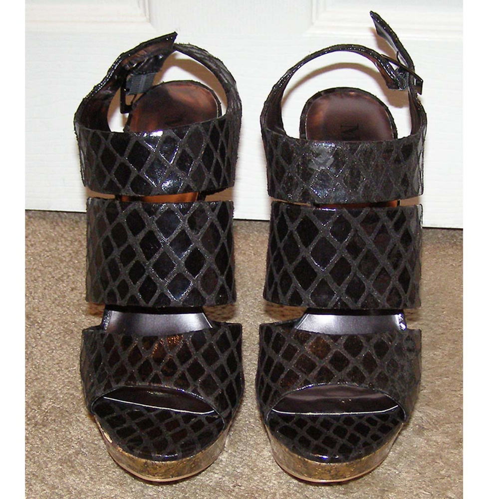 New Minx sexy platform wedges sz 8.5 cork look